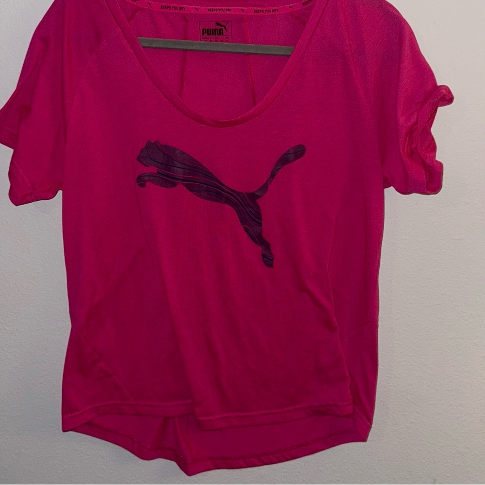 Puma Women's Vibrant Pink Short Sleeve Tee